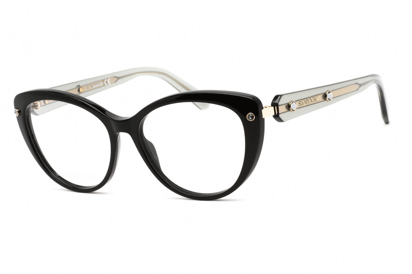 Swarovski 5477 01 Eyeglasses Shiny Black Size : 53