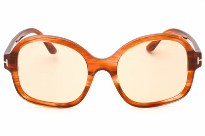 Tom Ford 1034 45e Sunglasses Shiny Light Brown Size : 57