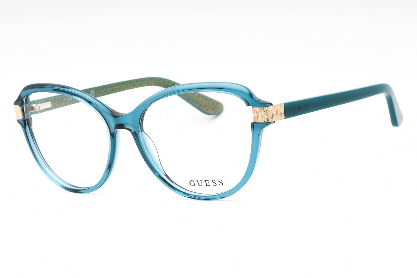 Guess 2955 87 Eyeglasses Shiny Turquoise Size : 55