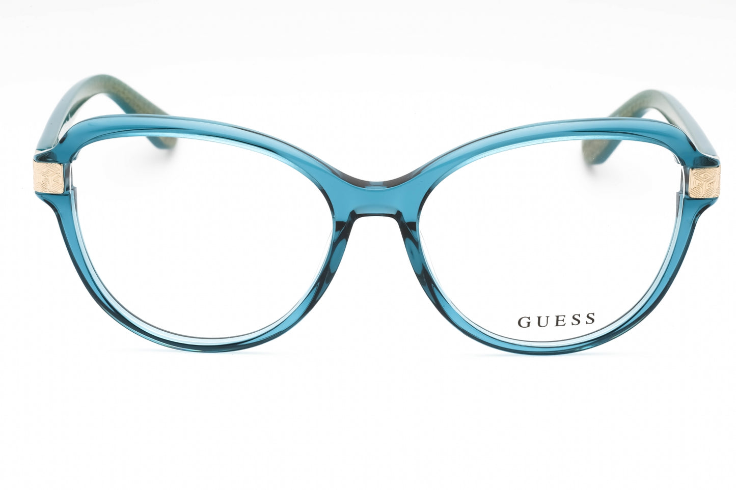 Guess 2955 87 Eyeglasses Shiny Turquoise Size : 55