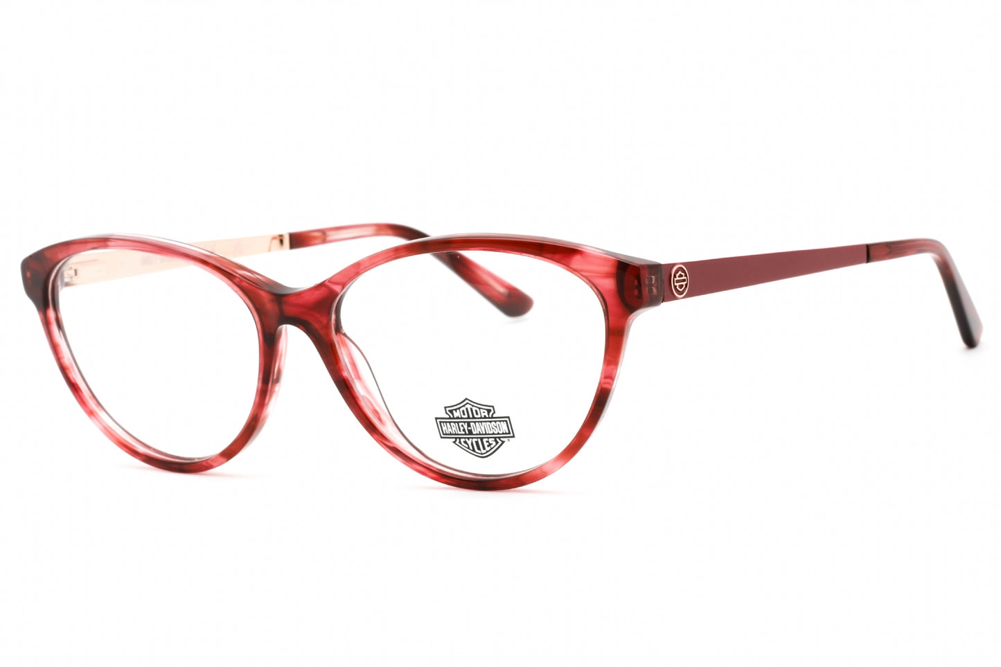 Harley Davidson 0570 69 Eyeglasses Shiny Bordeaux Size : 55