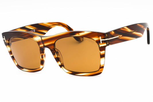 Tom Ford 1062 56e Sunglasses Striped Brown Size : 56