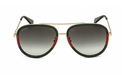 Gucci 0062s 03 Sunglasses Gold Green Size : 57