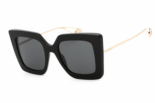 Gucci 0435s 01 Sunglasses Black-Gold Size : 51