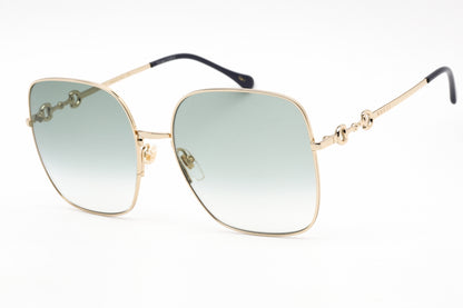 Gucci 0879s 03 Sunglasses Gold-Gold-Green Size : 61