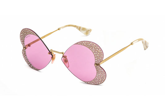 Gucci 0897s 01 Sunglasses Gold-Gold Size : 65