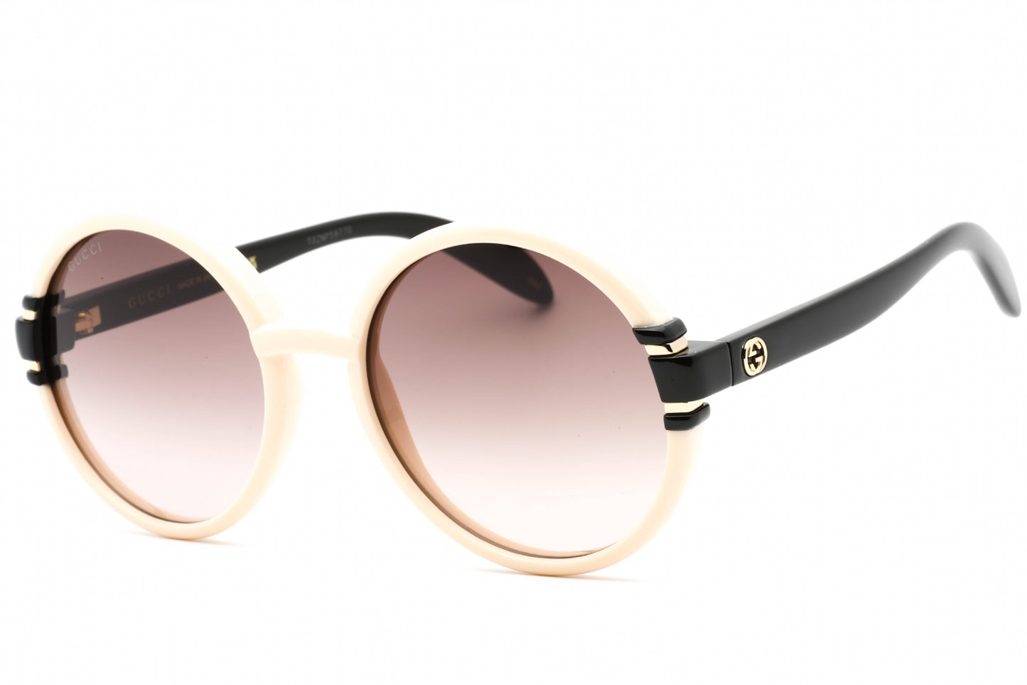Gucci 1067s 03 Sunglasses Ivory-Black-Brown Size : 58