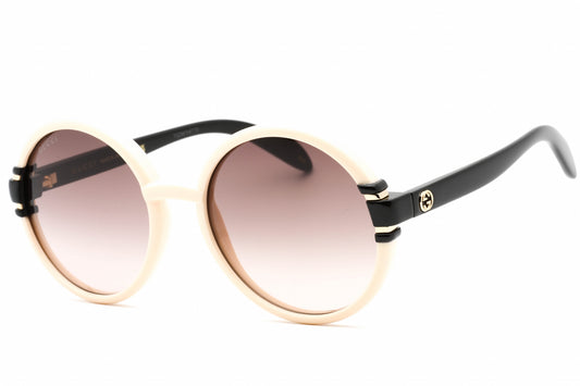 Gucci 1067s 03 Sunglasses Ivory-Black-Brown Size : 58