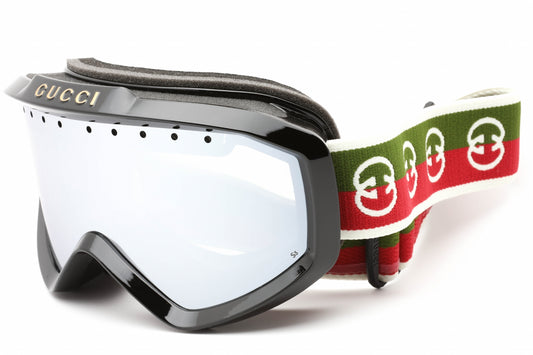 Gucci 1210s 01 Sunglasses Black-Green Size : 99
