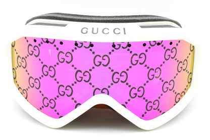 Gucci 1210s 02 Sunglasses Ivory-Orange Size : 99