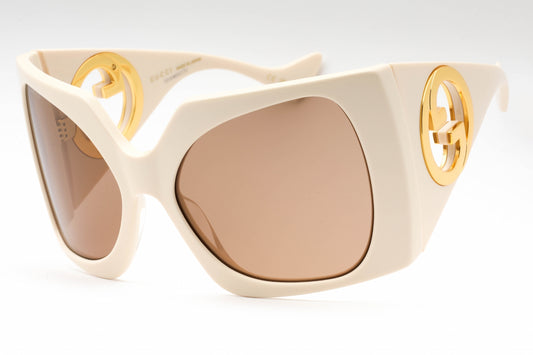Gucci 1255s 02 Sunglasses Ivory-White- Size : 64