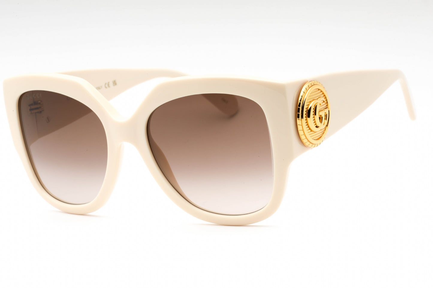 Gucci 1407s 04 Sunglasses Ivory-Ivory-Brown Size : 54