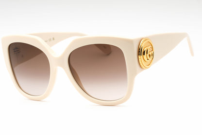 Gucci 1407s 04 Sunglasses Ivory-Ivory-Brown Size : 54