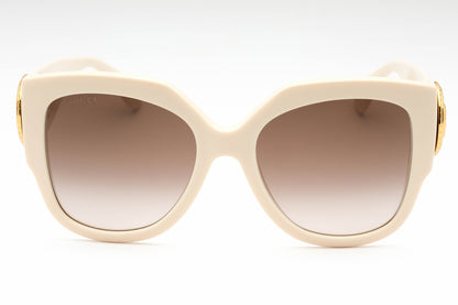 Gucci 1407s 04 Sunglasses Ivory-Ivory-Brown Size : 54